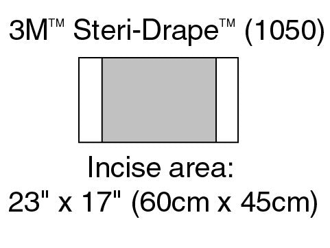 3M� Steri-Drape� Sterile Large Incise Surgical Drape, 17 x 23 Inch-Surgical Drape 3M� Steri-Drape� Large Incise Drape 17 W X 23 L Inch Sterile