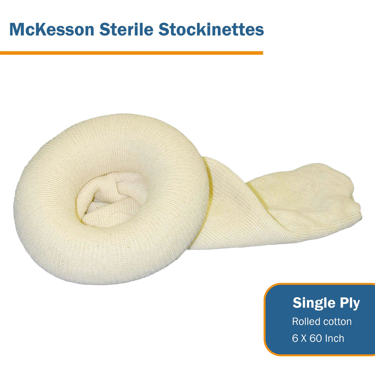 McKesson Beige Cotton Tubular Stockinette, 6 x 60 Inch-Surgical Stockinette Tubular McKesson 6 X 60 Inch Sterile