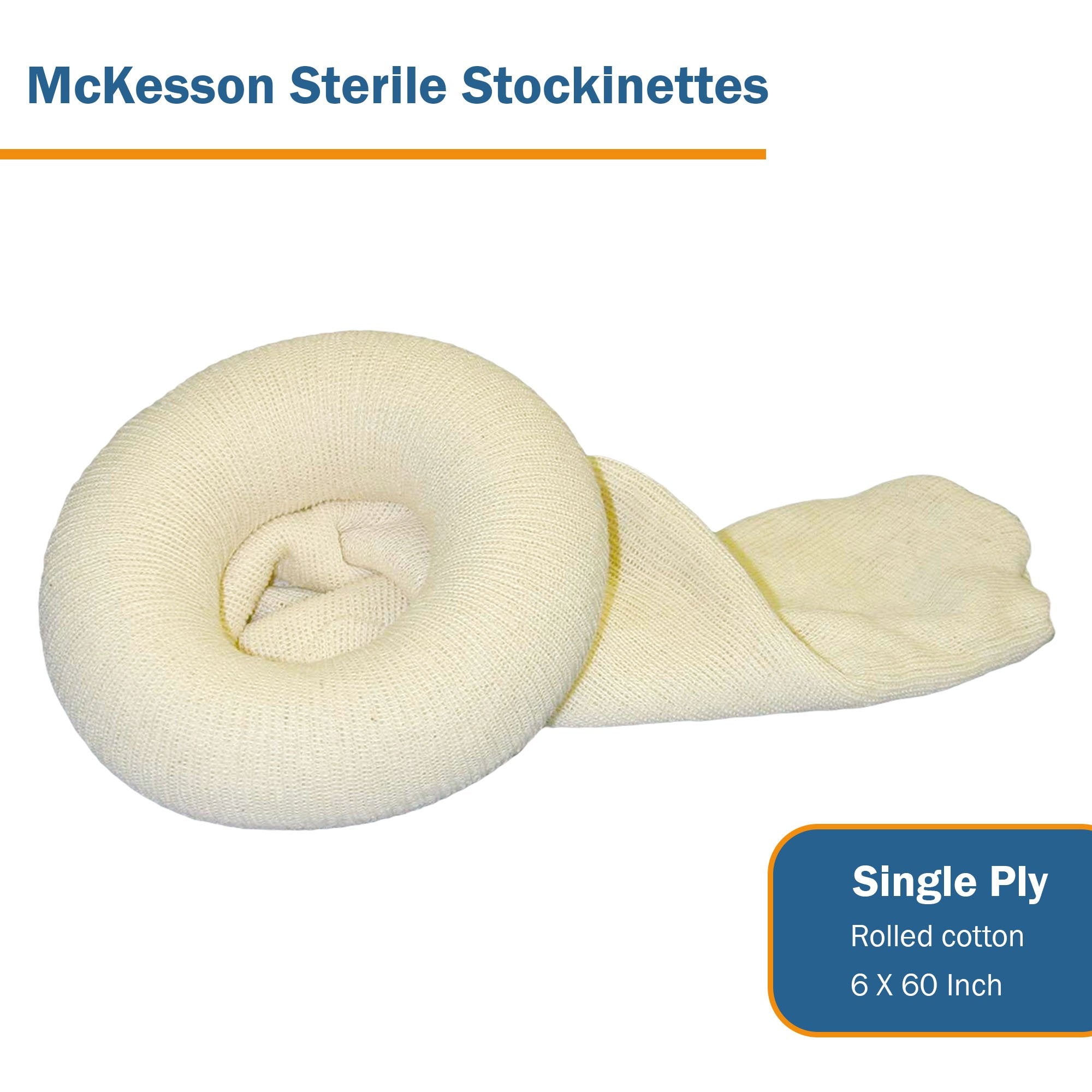 McKesson Beige Cotton Tubular Stockinette, 6 x 60 Inch-Surgical Stockinette Tubular McKesson 6 X 60 Inch Sterile