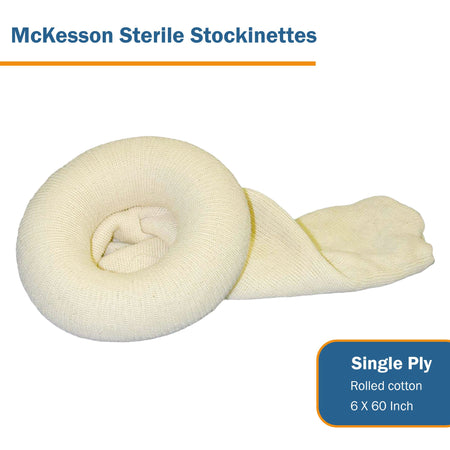 McKesson Beige Cotton Tubular Stockinette, 6 x 60 Inch-Surgical Stockinette Tubular McKesson 6 X 60 Inch Sterile