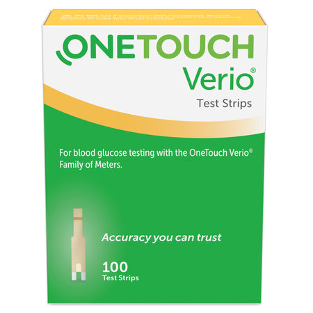 OneTouch Verio Test Strips-Blood Glucose Test Strips OneTouch Verio 100 Strips per Pack