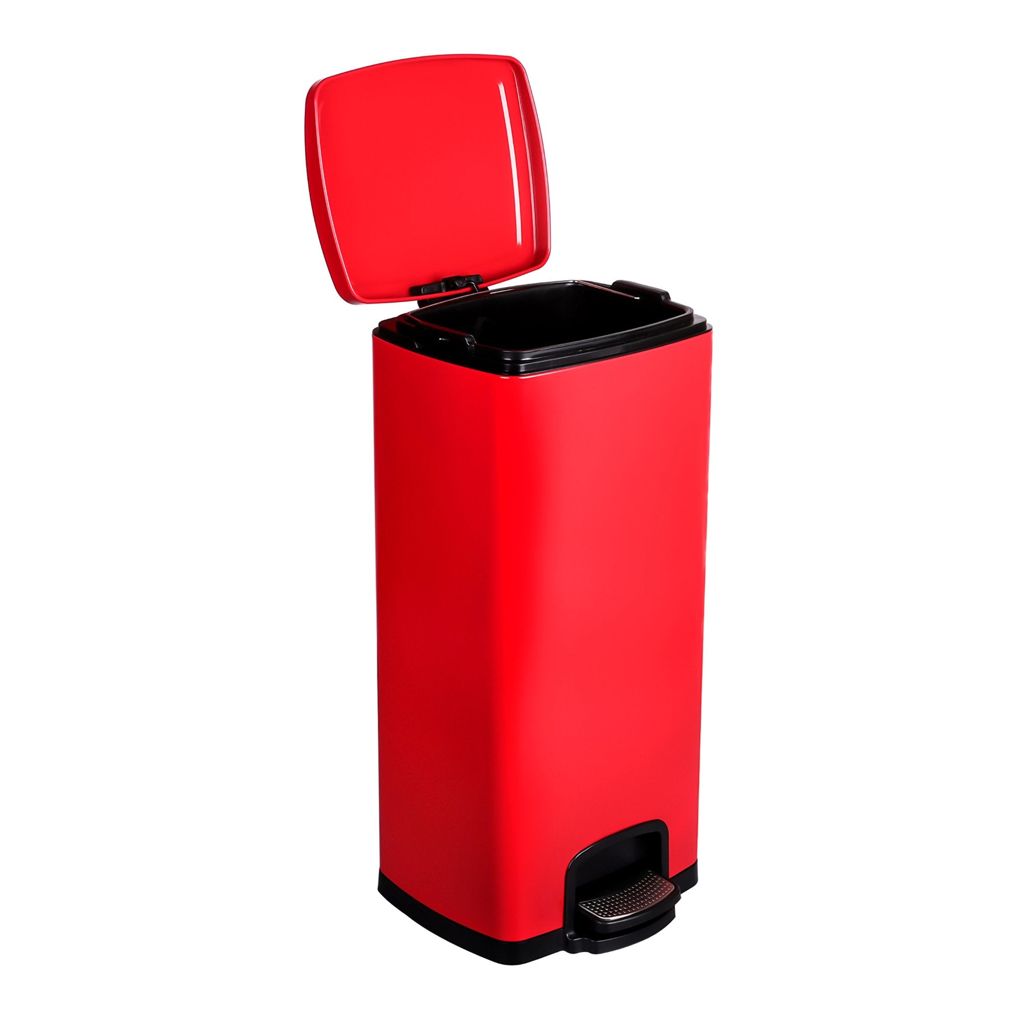 McKesson Red Square Step-On Trash Can, 8 gallon - Housekeeping>Waste Receptacles - McKesson Brand