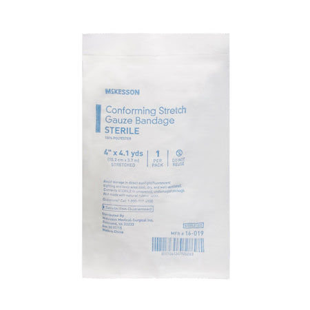 McKesson Sterile Conforming Bandage, 4 Inch x 4-1/10 Yard-Conforming Bandage McKesson 4 Inch X 4-1/10 Yard Sterile 1 per Pack