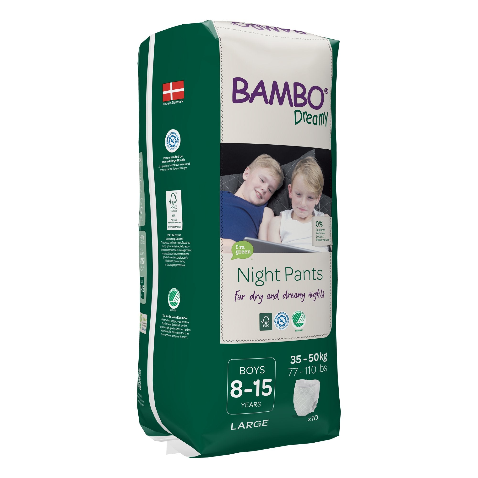 Bambo Dreamy Training Pants, For Boys 8 15 Years Old-Male Youth Training Pants Bambo Dreamy Night Pant Pull On with Tear Away Seams Size 8 to 15 Years Disposable Heavy Absorbency