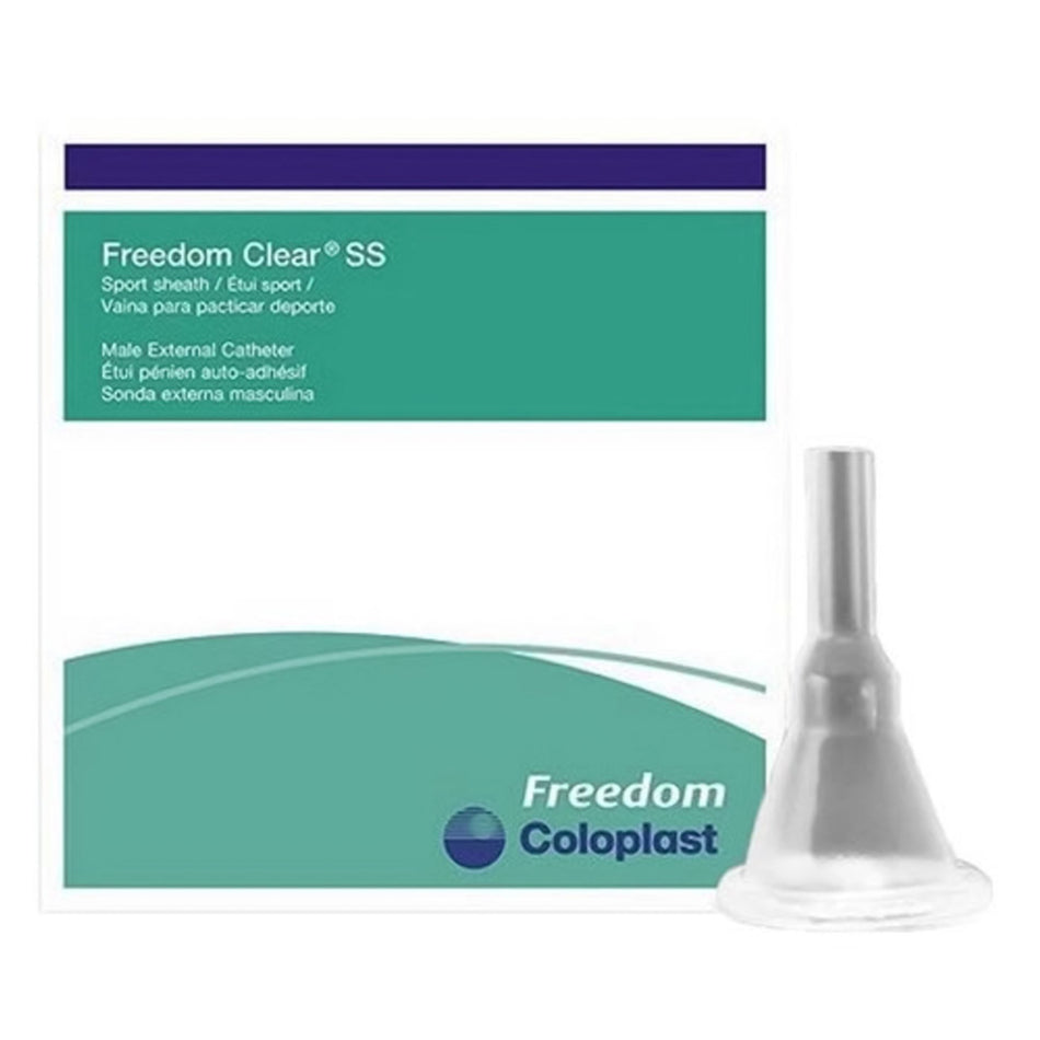 Coloplast Freedom Clear SS Male External Catheter, Small-Male External Catheter Freedom Clear SS Self-Adhesive Seal Silicone Small