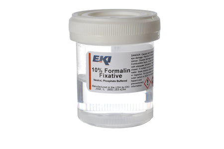 EKI Prefilled Formalin Container, 30 mL Fill in 60 mL-Prefilled Formalin Container 30 mL Fill in 60 mL (2 oz.) Screw Cap Warning Label / Patient Information NonSterile