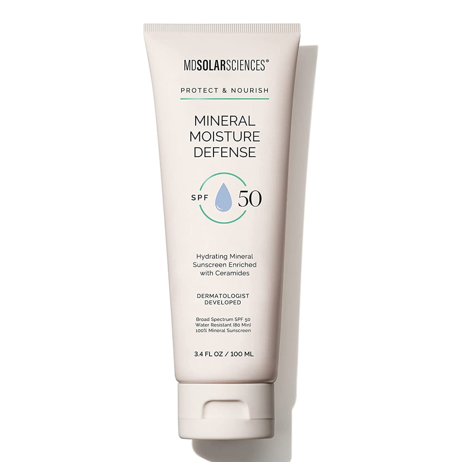 MDSolarSciences Mineral Moisture Defense SPF 50-Sunscreen MDSolarsciences Mineral Moisture Defense SPF 50 Cream 3.4 oz. Tube