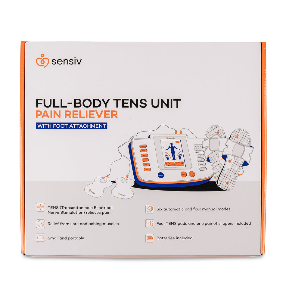Sensiv Full-Body TENS Pain Relief Therapy with Foot Attachment-TENS Unit with Foot Attachment Sensiv Full-Body