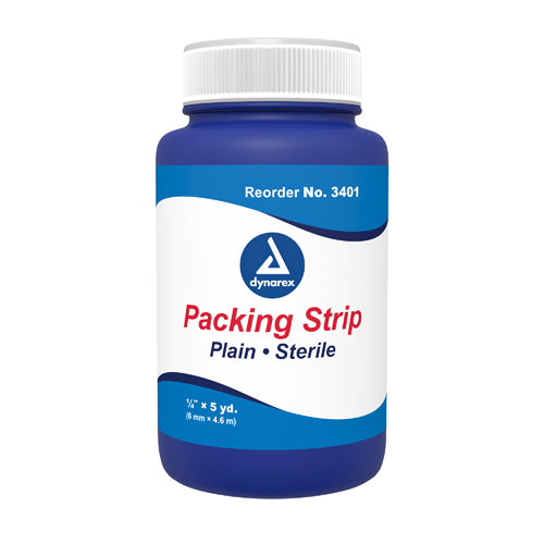 Packing Strips Plain Gauze 1/4 x 5 Yards (each)