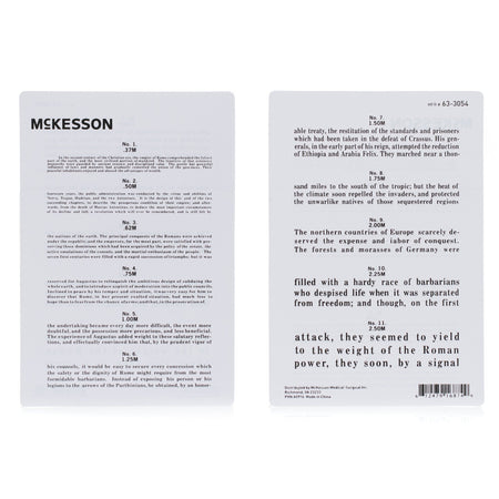 McKesson Jaeger Eye Test Chart-Vision Screening Card McKesson 12 Inch Distance Near Vision Testing