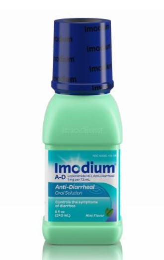 Imodium A-D Loperamide HCl 1 mg Anti-Diarrheal Oral Solution Mint-Anti-Diarrheal Imodium A-D 1 mg Strength Liquid 8 oz.