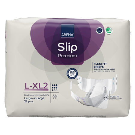 Abena Slip Premium Flexi Fit Incontinence Briefs, L-XL2-Unisex Adult Incontinence Brief Abena Slip Flexi Fit Large / X-Large Disposable Heavy Absorbency