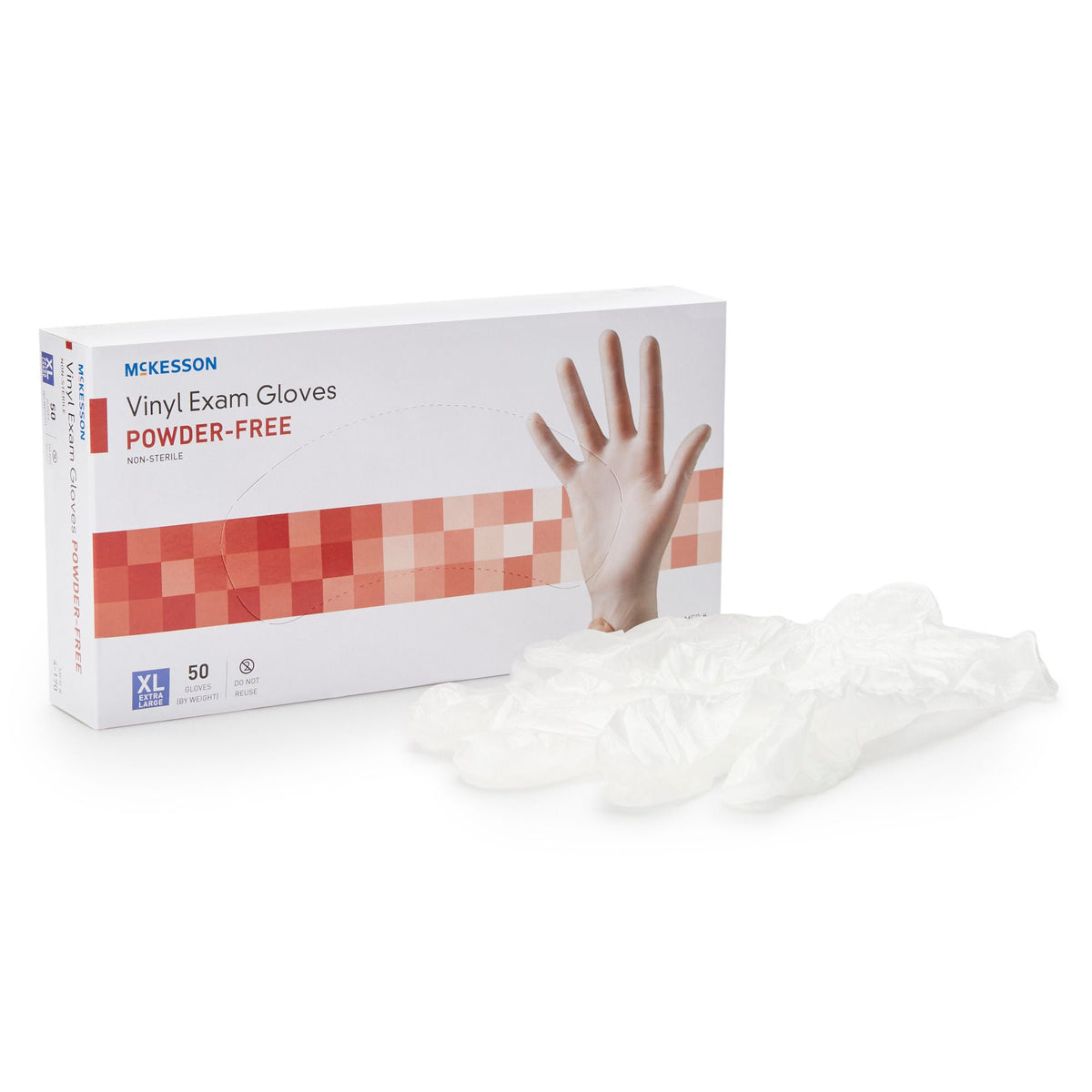 McKesson Confiderm® Vinyl Exam Glove, Extra Large, Clear - Gloves>Exam Gloves - McKesson Brand