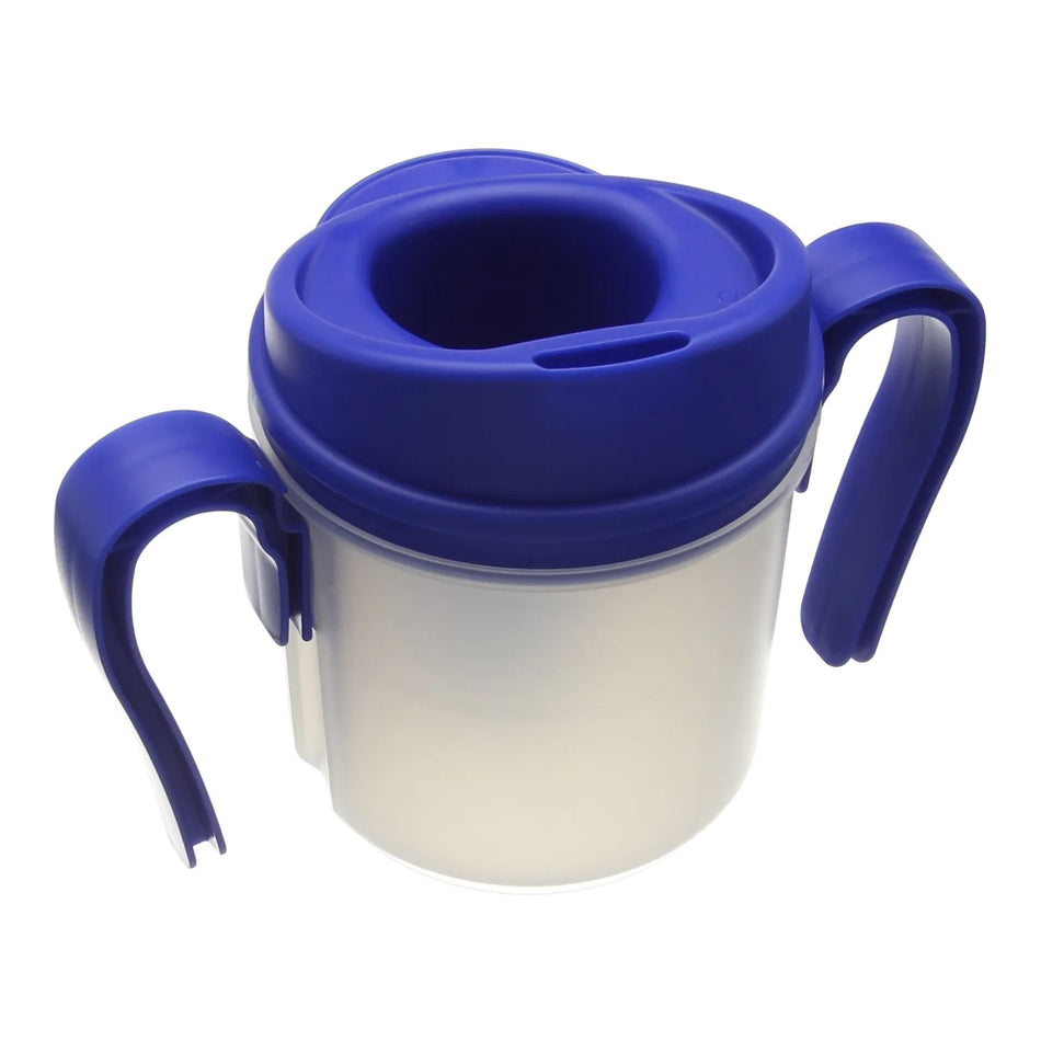 Regulating Drinking Cup Provale™ 8 oz. Clear Cup / Blue Lid Plastic Reusable
