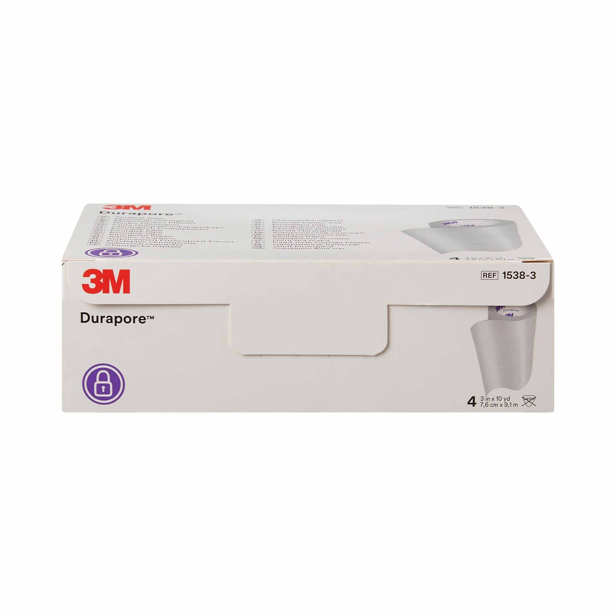 3M™ Durapore™ Silk-Like Cloth Medical Tape, 3 Inch x 10 Yard, White - Wound Care>General Wound Care>Medical Tapes and Fast...