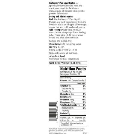 ProSource® Plus Berry Punch Collagen and Whey Protein Formula, 32-ounce Bottle - Nutritionals and Feeding Supplies>Nutriti...