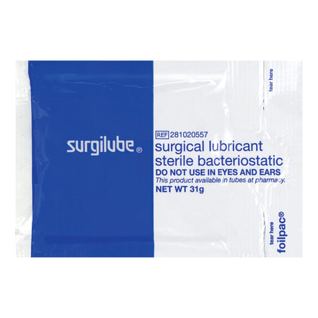 Surgilube Lubricating Jelly-Lubricating Jelly - Carbomer free Surgilube 31 Gram Individual Packet Sterile