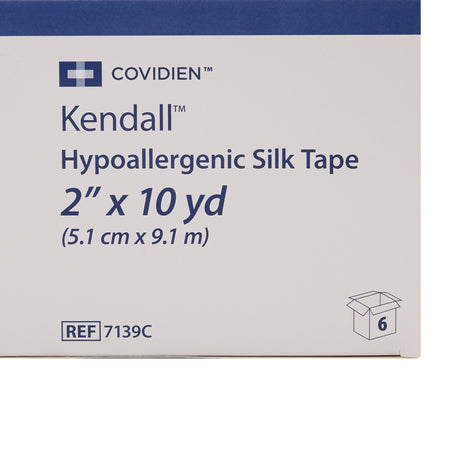 Kendall Hypoallergenic Silk-Like Cloth Medical Tape, 2 Inch x 10 Yard, White-Hypoallergenic Medical Tape Kendall Hypoallergenic Silk White 2 Inch X 10 Yard Silk-Like Cloth NonSterile