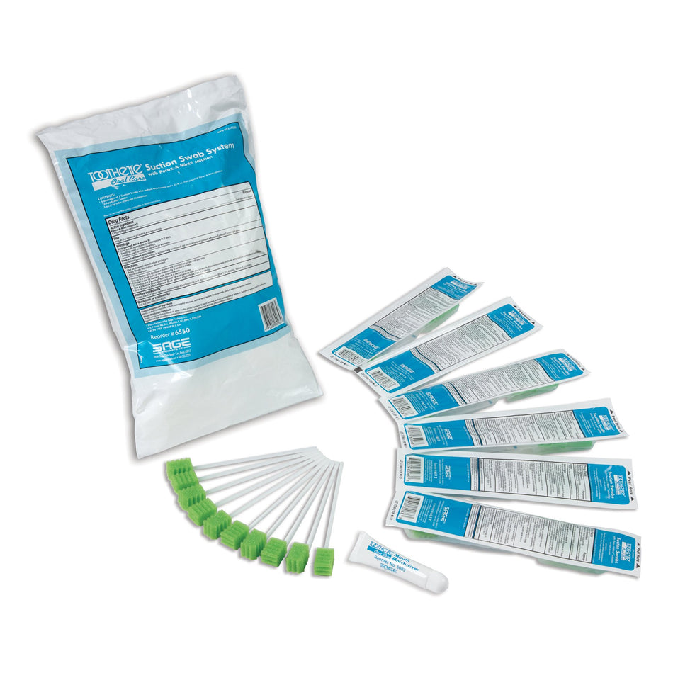 Toothette Oral Suction Swab Kit System-Suction Swab Kit Toothette NonSterile
