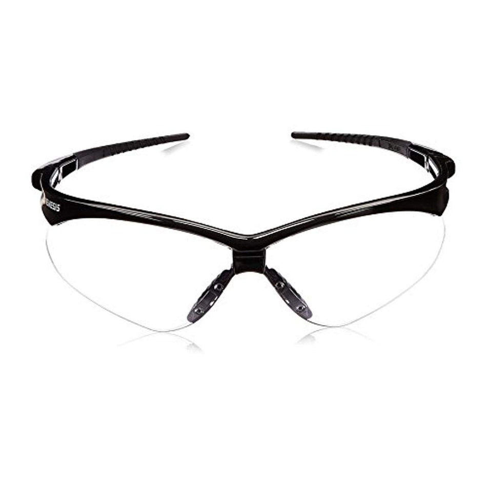 Jackson Safety Nemesis Safety Glasses-Safety Glasses Jackson Safety Nemesis Wraparound Clear Tint Polycarbonate Lens Black Frame Over Ear One Size Fits Most