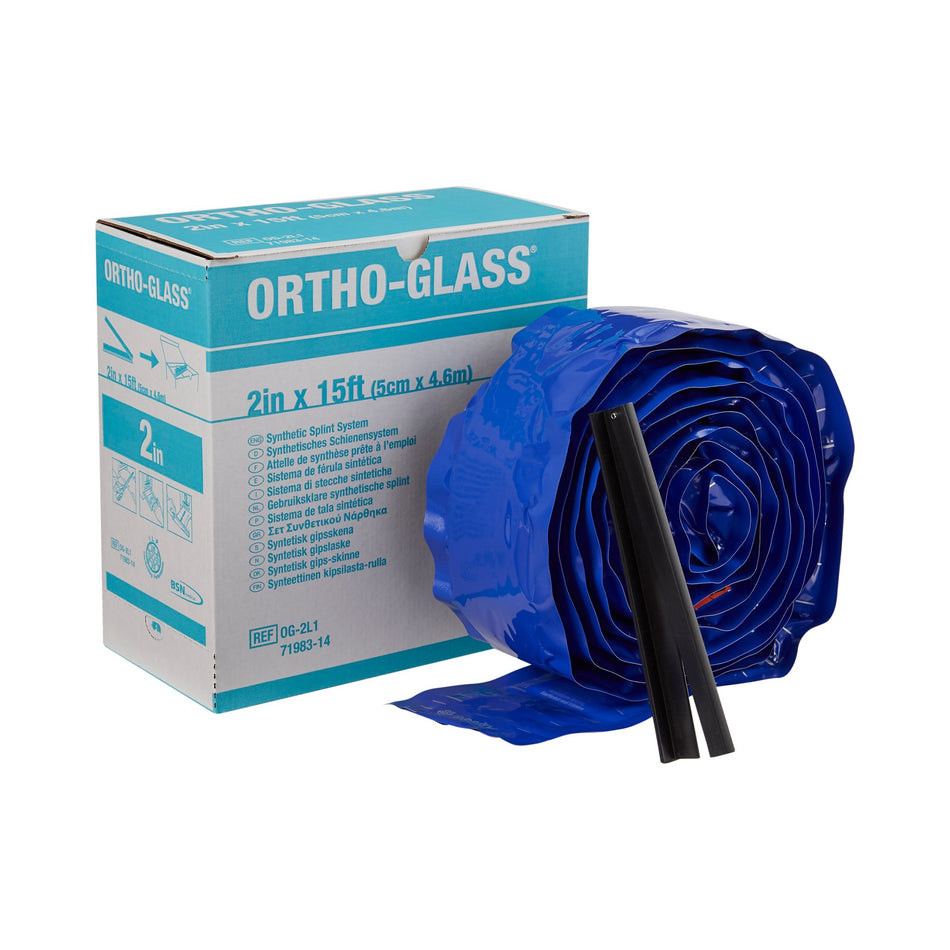Ortho-Glass Splint Roll, White, 2 Inch x 5 Yard-Padded Splint Roll ORTHO-GLASS 2 Inch X 15 Foot Fiberglass White