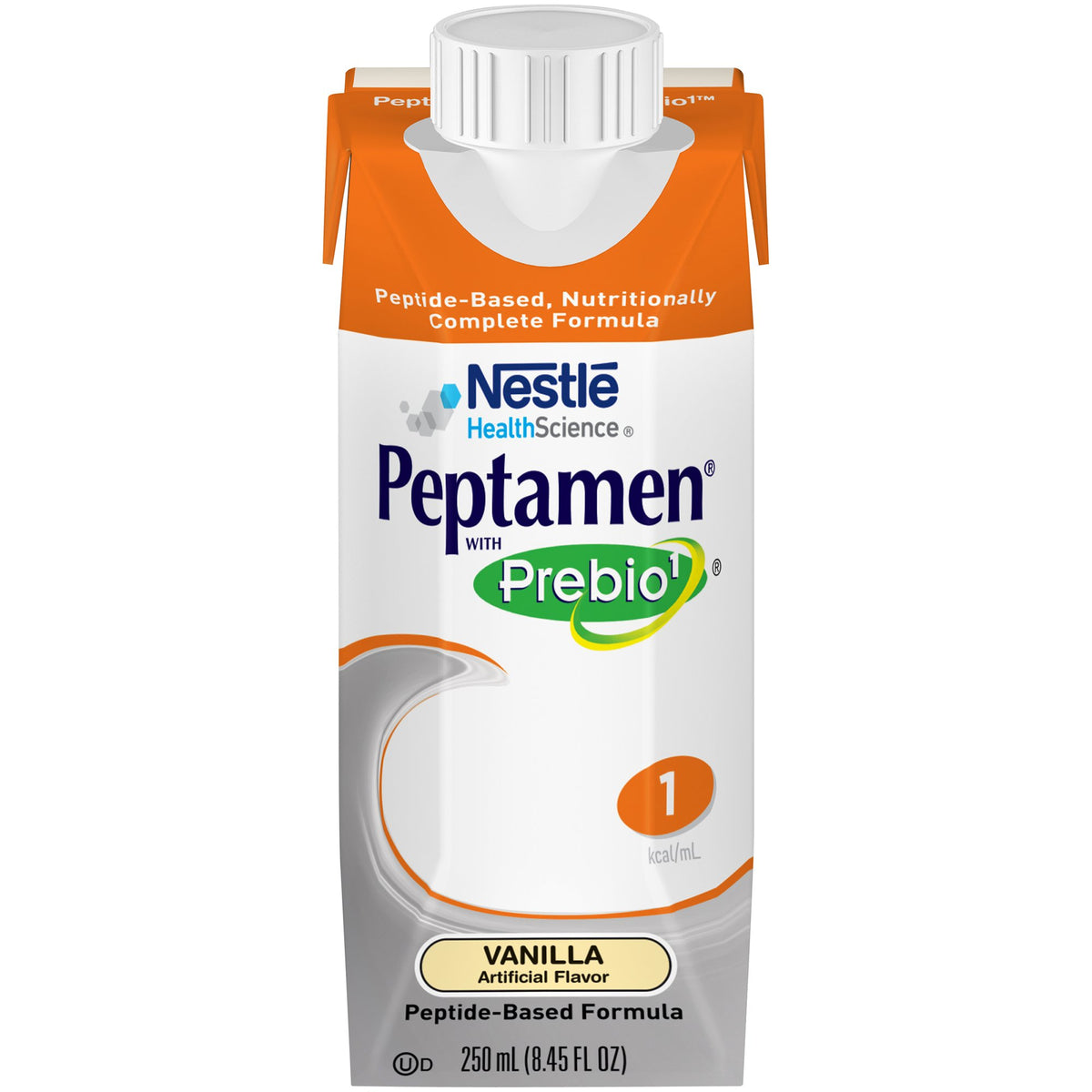 Peptamen with Prebio 1 Vanilla Peptide-Based Formula, 250 mL Carton-Oral Supplement Peptamen with Prebio 1 Vanilla Flavor Liquid 250 mL Carton