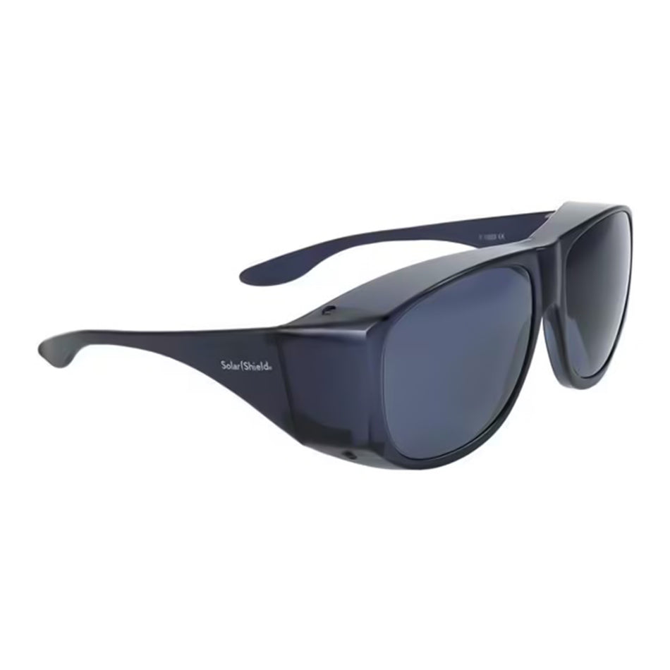 Sunglasses SolarShield® Fit Over Smoke Tint Polycarbonate Lens Black Frame Over Ear