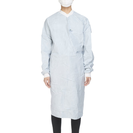 Aero Chrome Surgical Gown with Towel, Medium-Surgical Gown with Towel Aero Chrome Medium Silver Sterile AAMI Level 4 Disposable