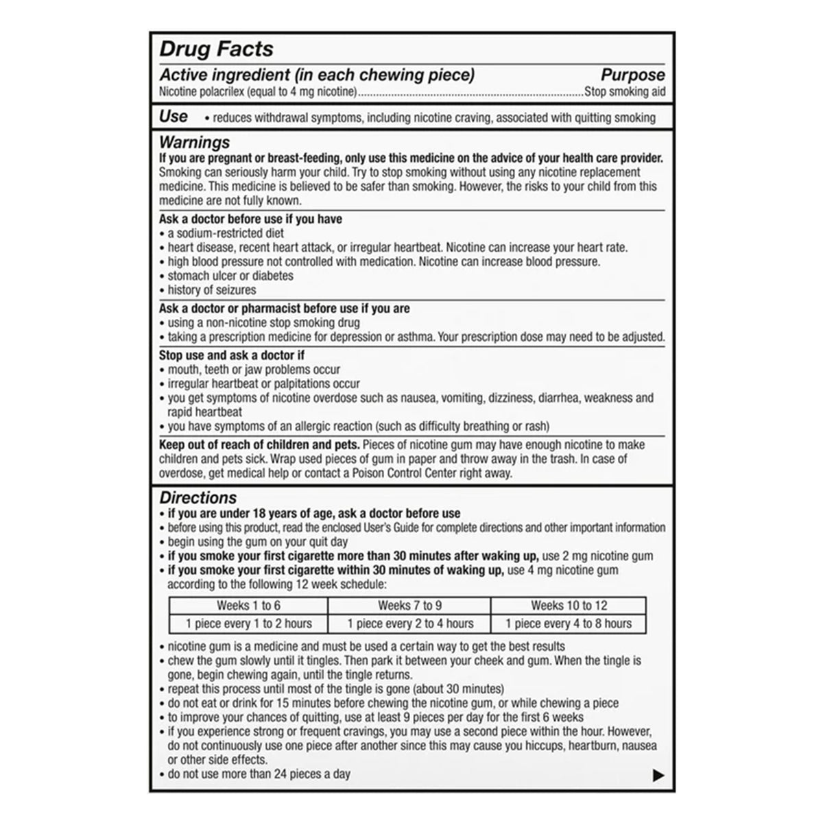 Nicorette Stop Smoking Aid Gum 4 mg Spearmint Burst with a Hint of Chamomile-Stop Smoking Aid 4 mg Strength Gum