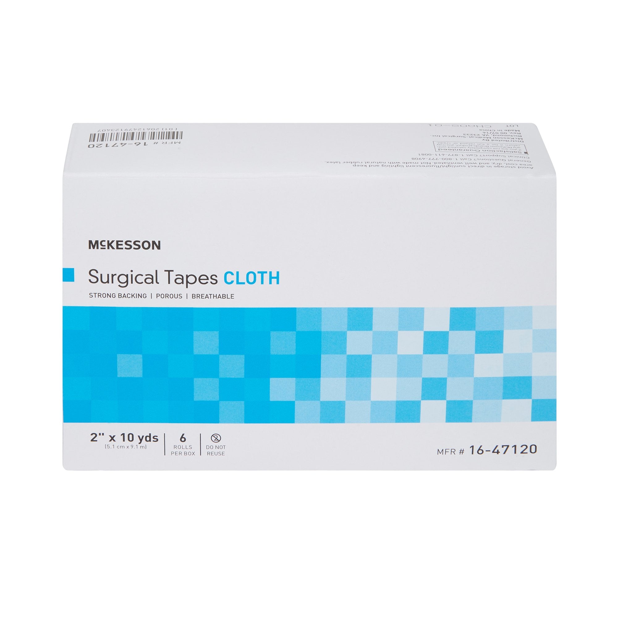 McKesson Silk-Like Cloth Medical Tape, 2 Inch x 10 Yard, White-Medical Tape McKesson White 2 Inch X 10 Yard Silk-Like Cloth NonSterile