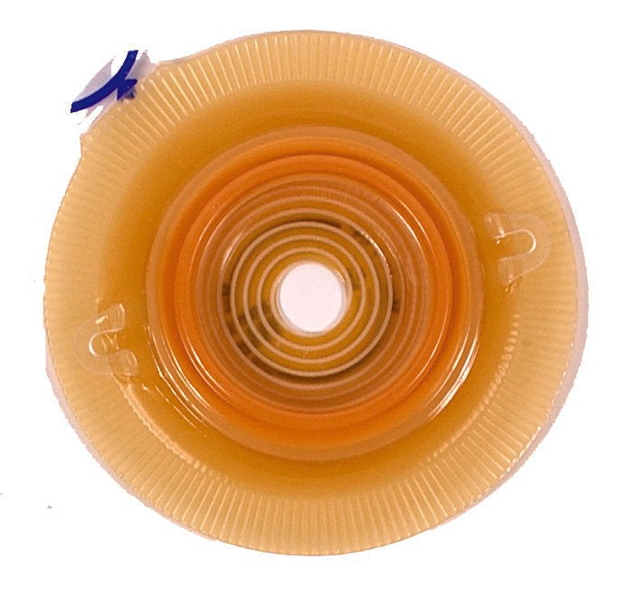 Assura Colostomy Barrier With 1-Inch Stoma Opening-"Ostomy Barrier Assura Precut, Extended Wear Silicone Based Adhesive 40 mm Flange Green Code System Synthetic Resin 1 Inch Opening"