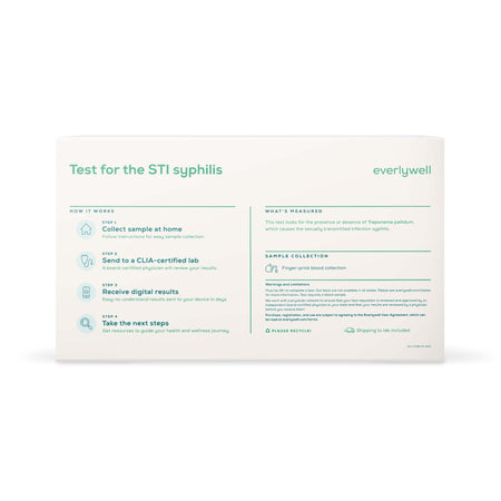 Everlywell Syphilis Test-Blood Collection and Transport Kit Everlywell Biohazard Bag Sterile