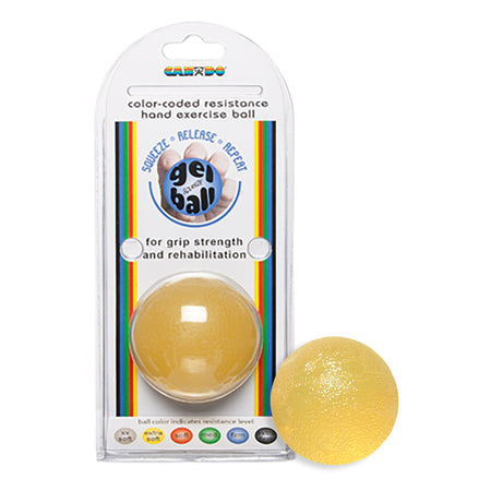 CanDo Standard Gel Squeeze Ball, Yellow, Extra Light-Squeeze Ball CanDo Yellow Standard Size X-Light Resistance
