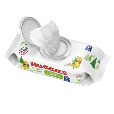 Huggies Natural Care Baby Wipes-Baby Wipe Huggies Natural Care Soft Pack Unscented 56 Count