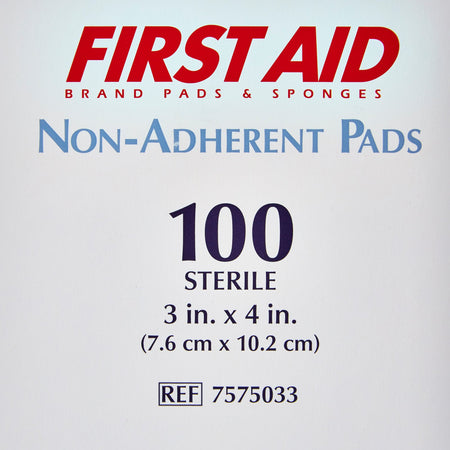 American White Cross Nonadherent Dressing, 3 x 4 Inch-Non-Adherent Dressing American White Cross 3 X 4 Inch Sterile 1 per Pack
