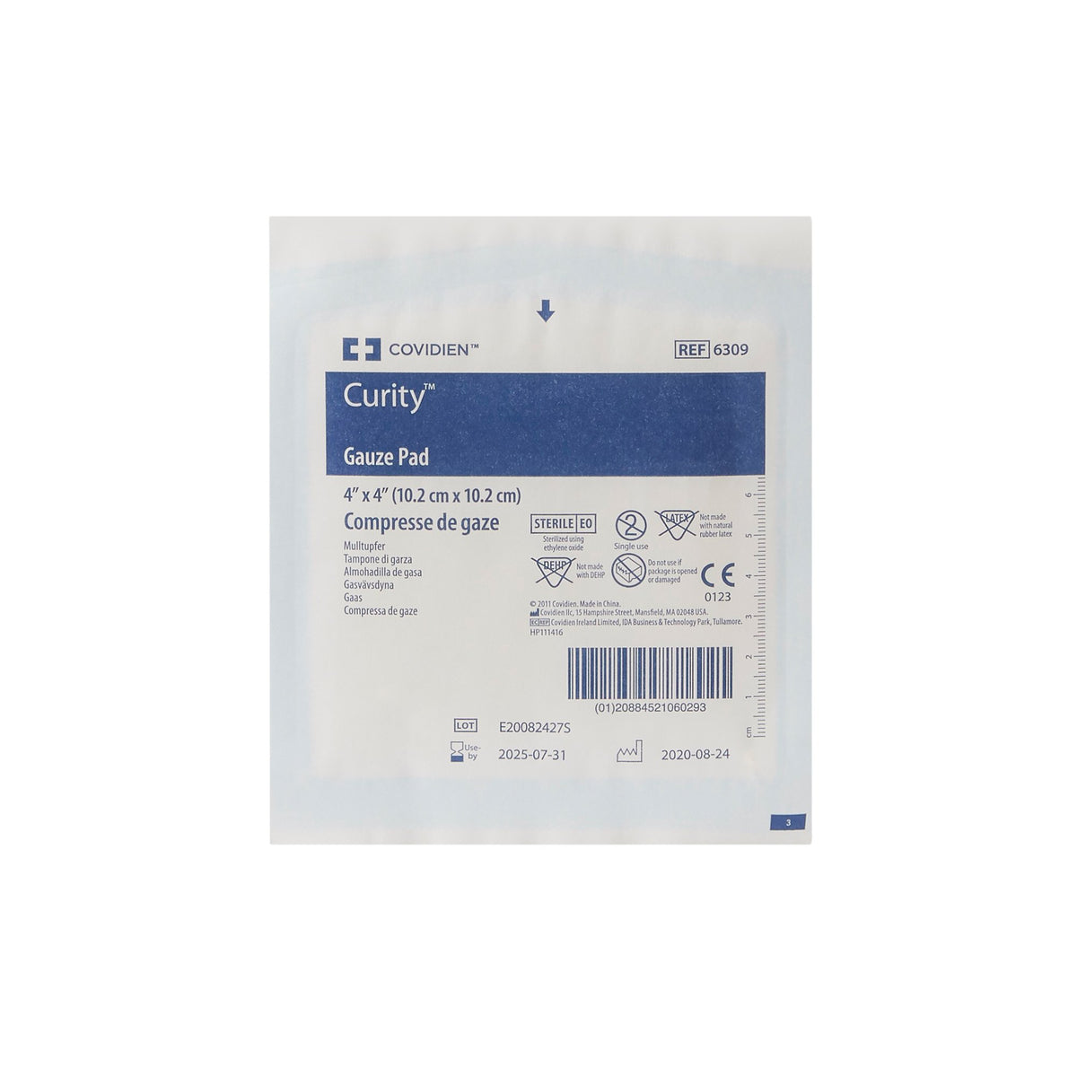 Curity Sterile Gauze Sponge, 4 x 4 Inch, 12-Ply-Gauze Sponge Curity 4 X 4 Inch 12-Ply Sterile 1 per Pack