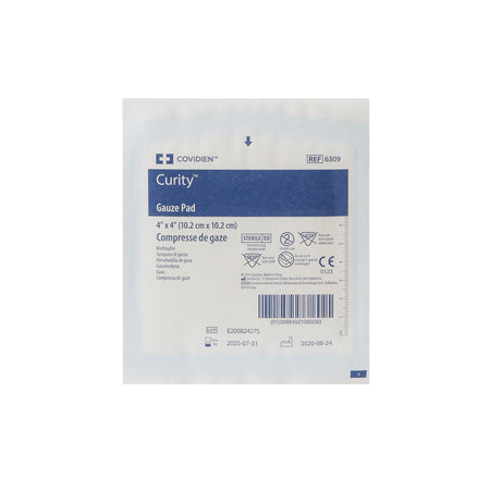 Curity Sterile Gauze Sponge, 4 x 4 Inch, 12-Ply-Gauze Sponge Curity 4 X 4 Inch 12-Ply Sterile 1 per Pack