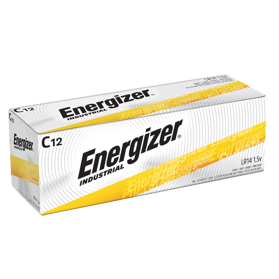 Energizer Industrial Alkaline Battery, C-Alkaline Battery Energizer C Cell 1.5V Disposable
