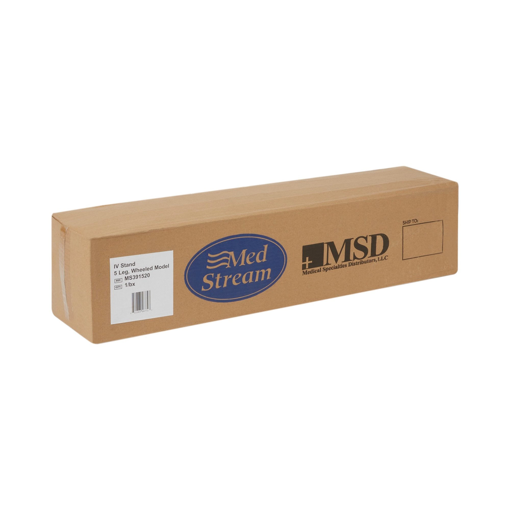 McKesson Disposable IV Stand-Disposable IV Stand Floor Stand 2 Hooks 5 Legs with Casters