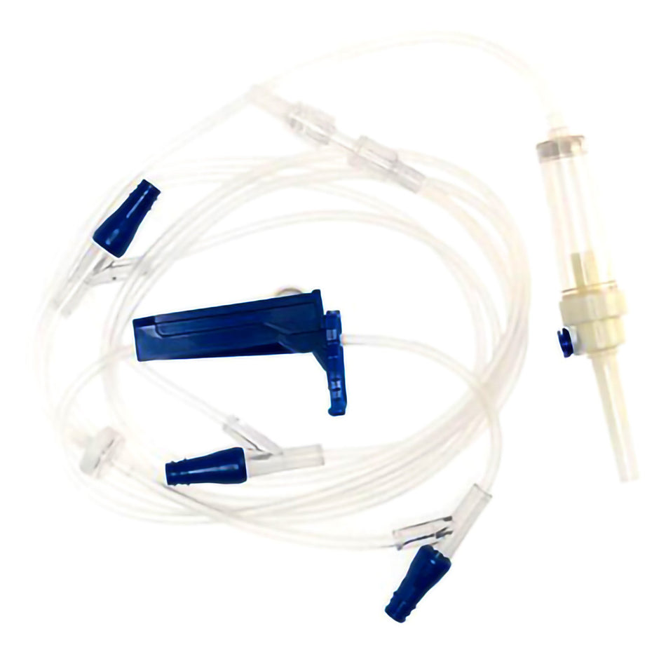 McKesson IV Pump Set, 20 mL-IV Pump Set McKesson Pump 3 Ports 10 Drops / mL Drip Rate Without Filter 110 Inch Tubing Solution Without Flow Regulator