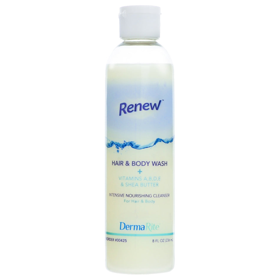 Renew Shampoo and Body Wash-Shampoo and Body Wash Renew 8 oz. Flip Top Bottle Coconut Scent