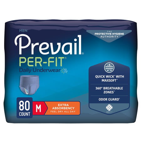 Prevail® Per-Fit® Men Adult Moderate Absorbent Underwear, Medium, White - Incontinence>Adult Briefs and Protective Underga...
