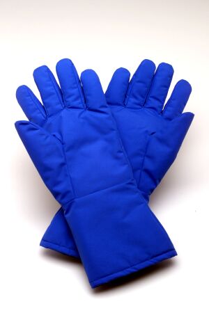 Cryo-Gloves Mid-Arm Cryogenic Glove, Size 9, Blue-Cryogenic Glove Cryo-Gloves Mid-Arm Size 9 Water Resistant Material Blue 14 to 15 Inch Straight Cuff NonSterile