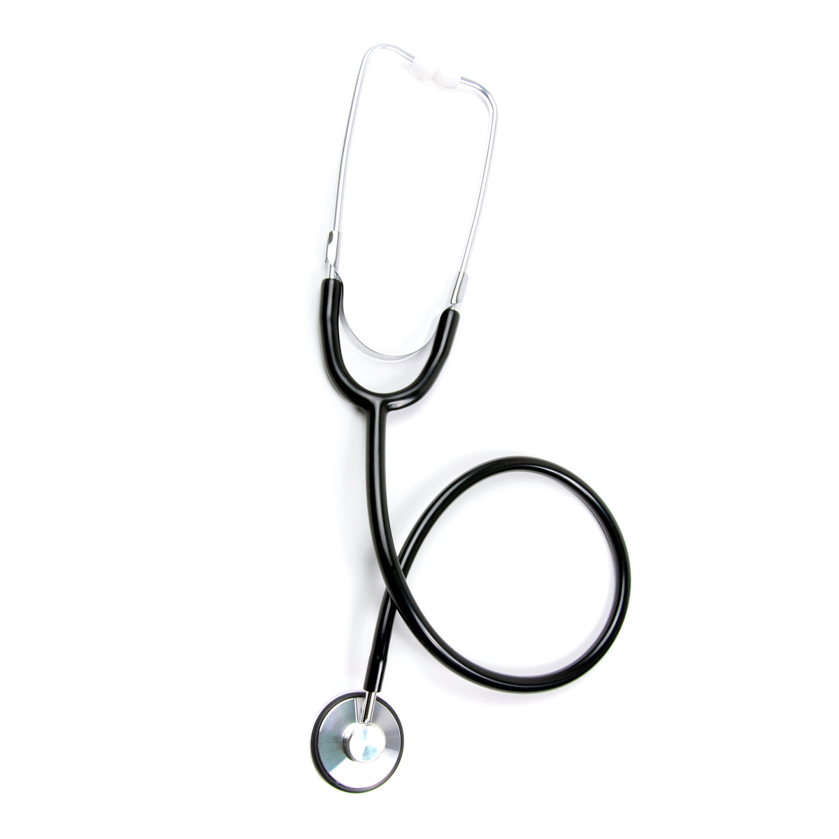 McKesson General Exam Stethoscope-General Exam Stethoscope McKesson Black 1-Tube 21 Inch Tube Single Sided Chestpiece