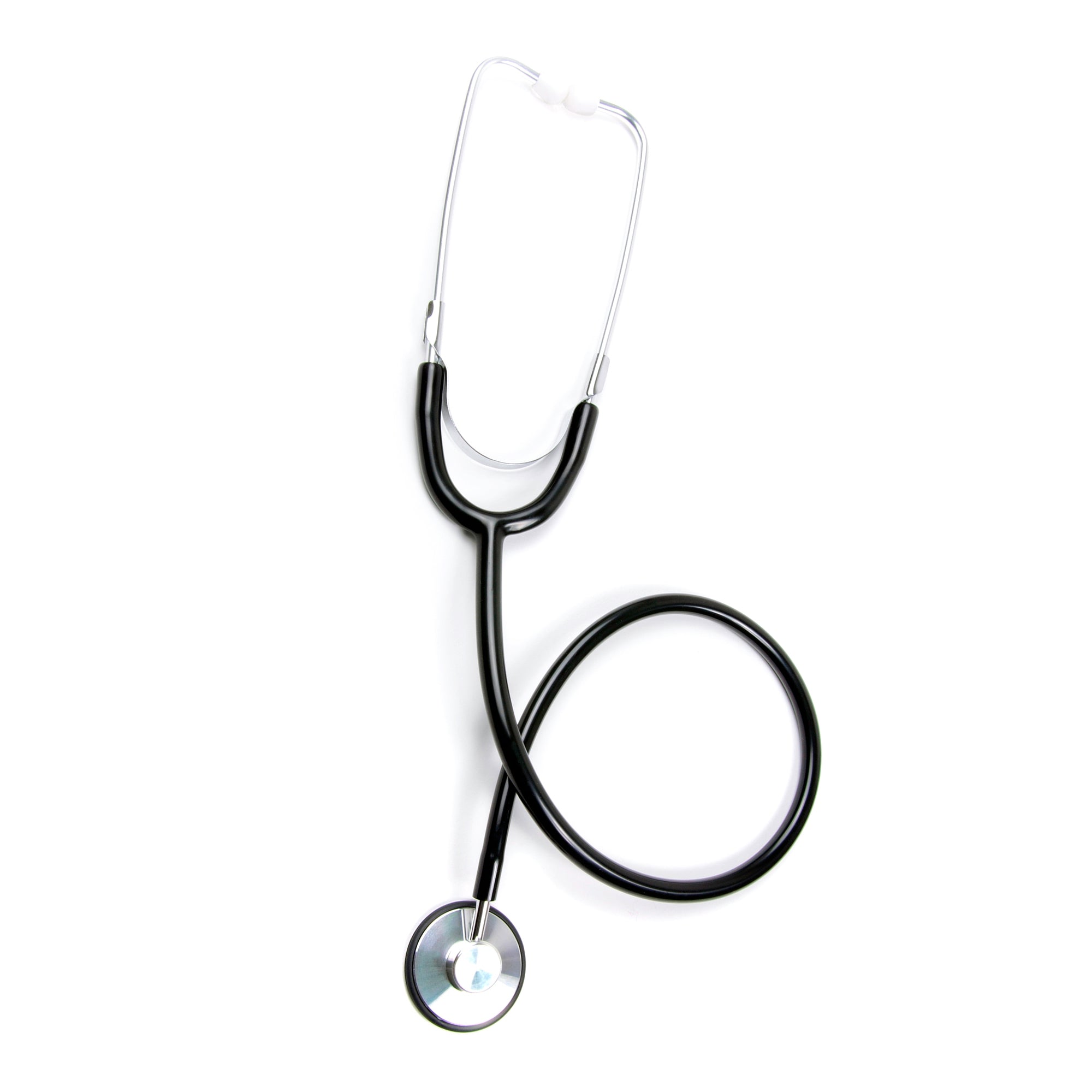 McKesson General Exam Stethoscope-General Exam Stethoscope McKesson Black 1-Tube 21 Inch Tube Single Sided Chestpiece