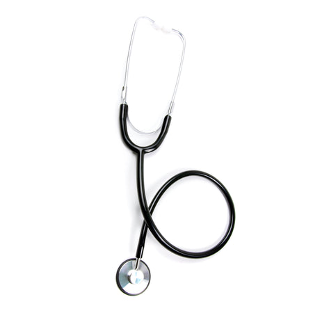 McKesson General Exam Stethoscope-General Exam Stethoscope McKesson Black 1-Tube 21 Inch Tube Single Sided Chestpiece