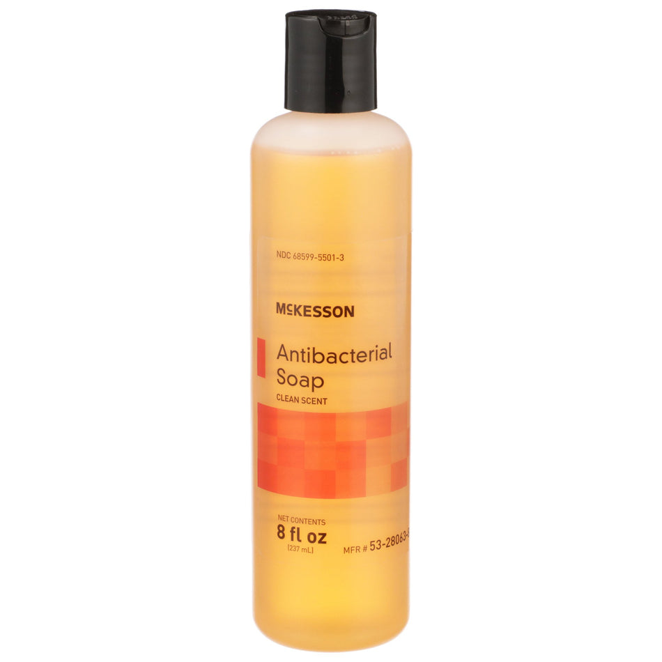 McKesson Clean Scent Antibacterial Soap, 8-ounce bottle-Antibacterial Soap McKesson Liquid 8 oz. Bottle Clean Scent