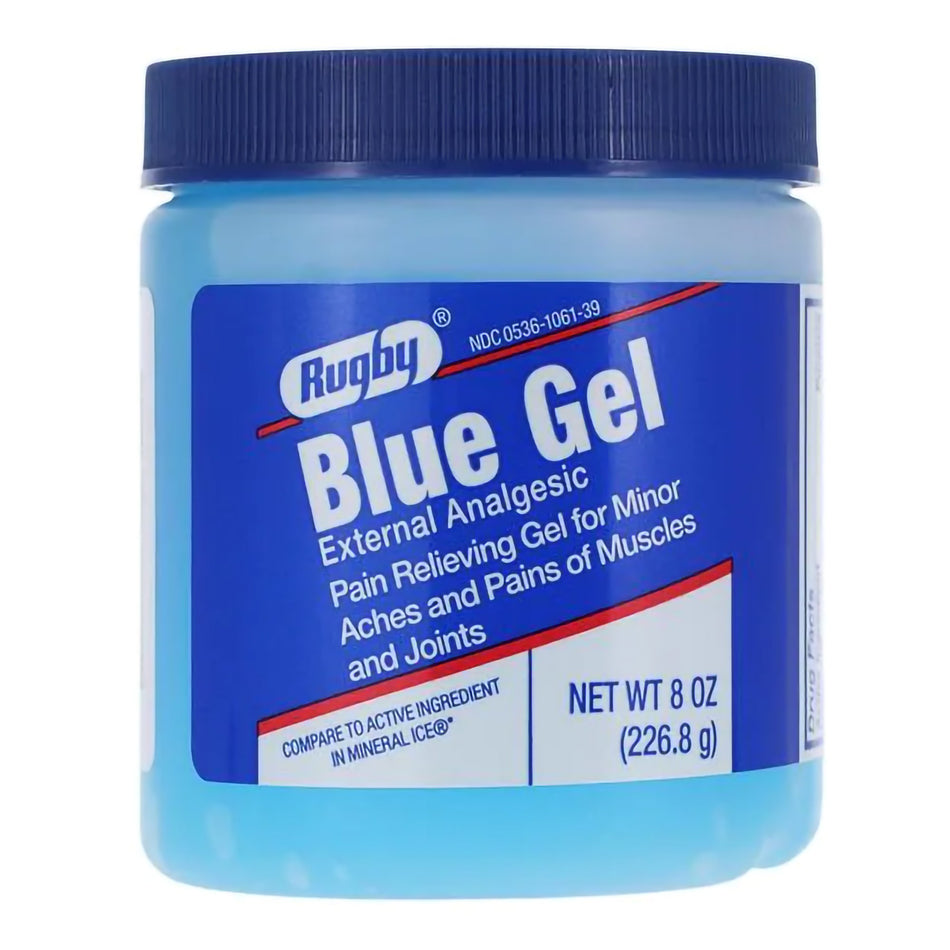 Rugby Menthol Topical Pain Relief, 8-ounce Jar-Topical Pain Relief Rugby 2% Strength Menthol Topical Gel 8 oz.