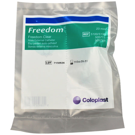 Coloplast Freedom Clear Male External Catheter, Small, Seal-Male External Catheter Freedom Cath Self-Adhesive Seal Silicone Small