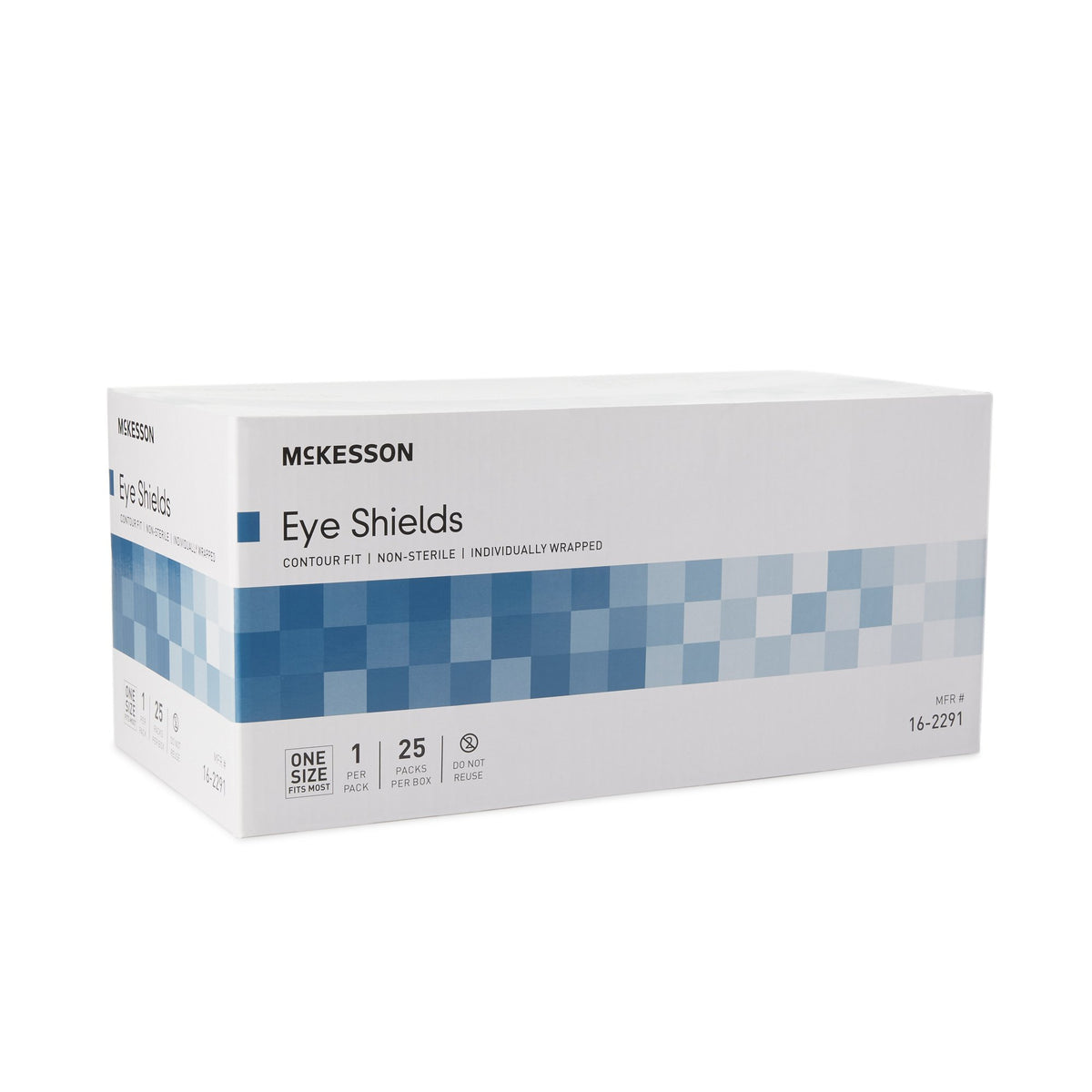 McKesson Protective Eyewear-Protective Glasses McKesson Brand Side Shield Clear Tint Blue / Clear Frame Over Ear One Size Fits Most